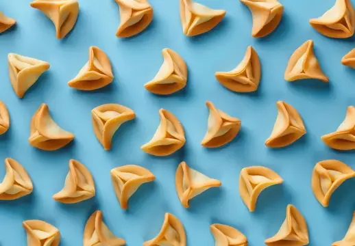 Печенье с начинкой узором на голубом фоне