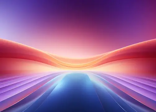 Абстрактный 3D-пейзаж с волнистыми линиями и градиентом