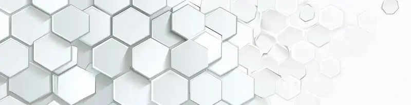 3D-рендер белых шестиугольных панелей с плавным переходом в светлый фон