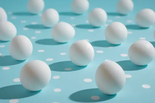 Белые шарики на бирюзовом фоне с тенями