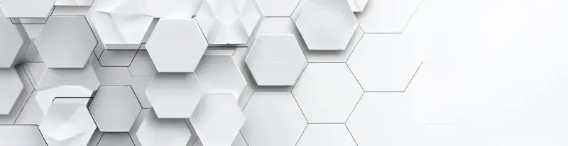 3D-рендер абстрактных белых шестиугольников на светлом фоне
