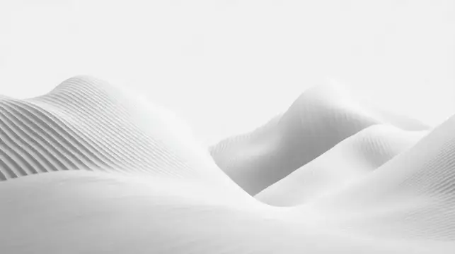 3D-рендер белых песчаных дюн с мягкими тенями