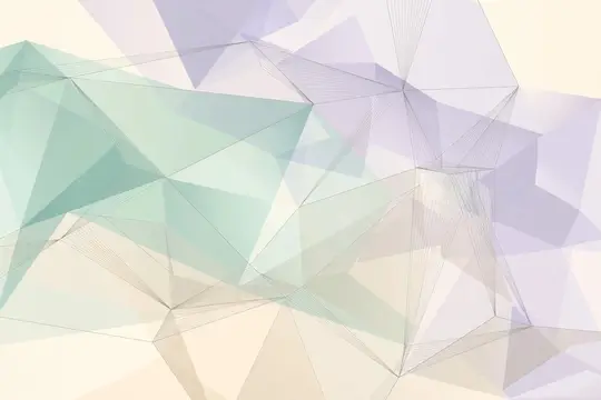 Абстрактная композиция из полупрозрачных пастельных многоугольников