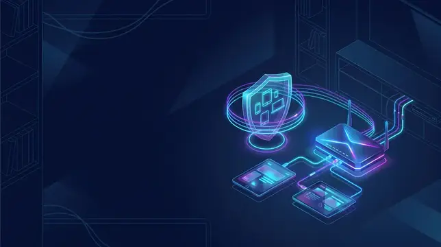 Неоновая иллюстрация защиты электронной почты и цифровых данных