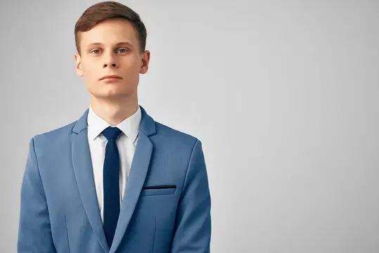 Мужчина в костюме, руководитель, профессионал, изолированный фон