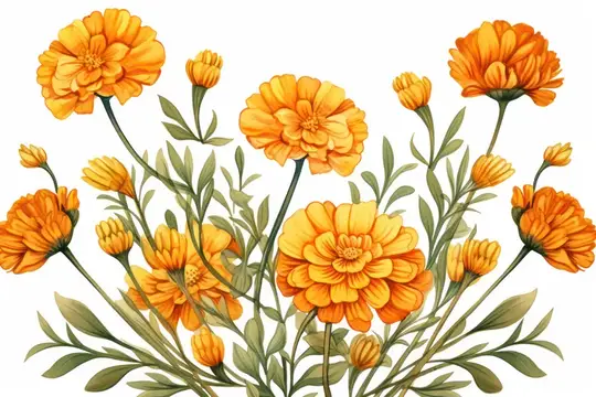 Декоративный фон с цветами и листьями