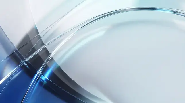 Абстрактный 3D-рендер с глянцевыми синими изогнутыми поверхностями