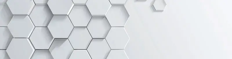 3D-рендер белых шестиугольных панелей на светлом фоне