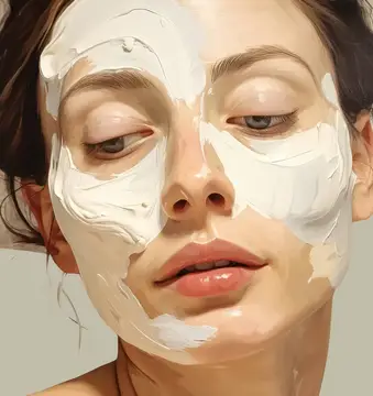 Молодые женщины, красота, чистота, светлокожая, уход за кожей, маска из глины, женский спа-уход, релаксация, натуральный уход, здоровье, крем, косметология, косметика, лицо, нанесение, женщины…