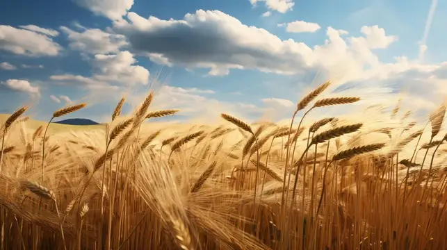 Зерно ржи, сезон, небо, злак, природа, спелый урожай, фон, поле, голубое, желтое, сельская местность, солнечный свет, пейзаж, сельское хозяйство, урожай, пшеница, хлеб, семя, растение, лето