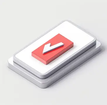 3D-рендер смартфона с красной галочкой на экране
