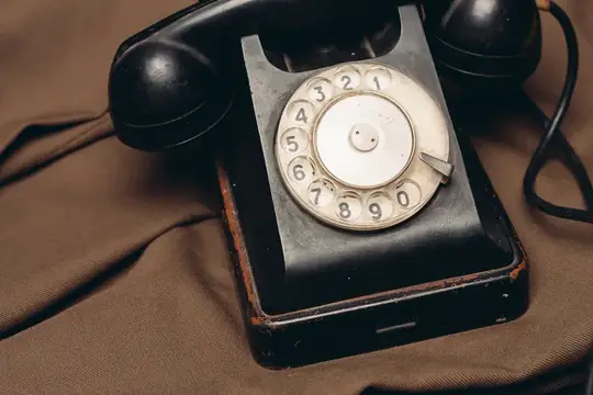 Телефон, винтажные технологии, старый стиль, связь, коричневая ткань