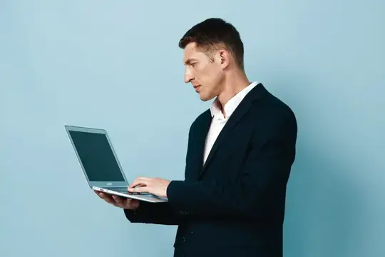 Бизнес, интернет, профессионал, руководитель, один, компьютер, фон, мужчины, технологии, взрослый, красивый, мужчины, молодой, человек, ноутбук, менеджер, работающий, офис, бизнесмен, кавказец