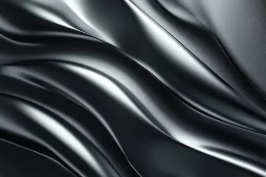 Абстрактные чёрные шёлковые волны с мягкими бликами