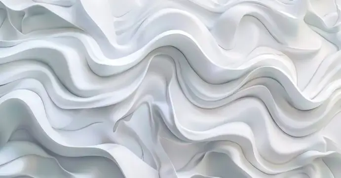 Абстрактный 3D-рендер белых волнистых складок