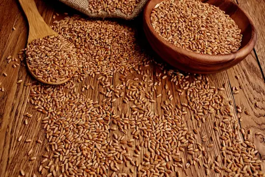 Крупный план мешка с зерном, органический пищевой ингредиент