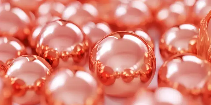 3D-рендер с блестящими розовыми сферами