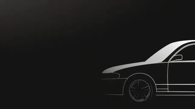Силуэт спортивного автомобиля на чёрном фоне