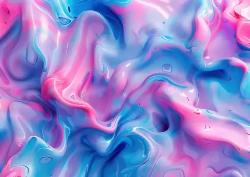 Абстрактная текучая розовая и синяя жидкая текстура на поверхности для креативного фона дизайна концепции красоты и искусства