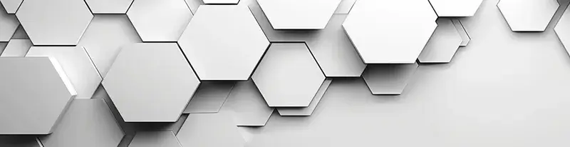 3D-рендер абстрактной белой поверхности из шестиугольников