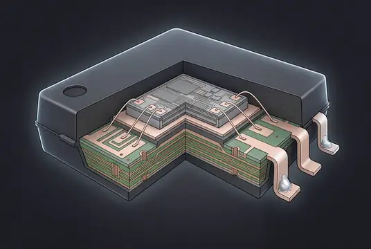 3D-рендер углового аккумулятора с открытым внутренним строением