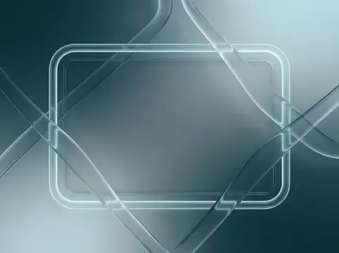 Абстрактный 3D-фон с прозрачной рамкой и изогнутыми лентами
