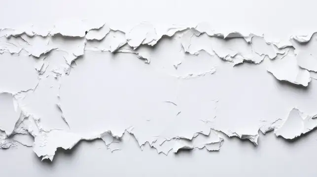 Белая штукатурка с неровными краями и трещинами