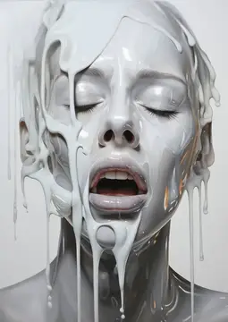 Женщина, черное, белое, тело, мода, лицо, фантазия, молодая, гламурная женщина, темные волосы, кожа, европеец, фон, макияж, красота, Хэллоуин, глаз, портрет, искусство, модель, человек, женщина