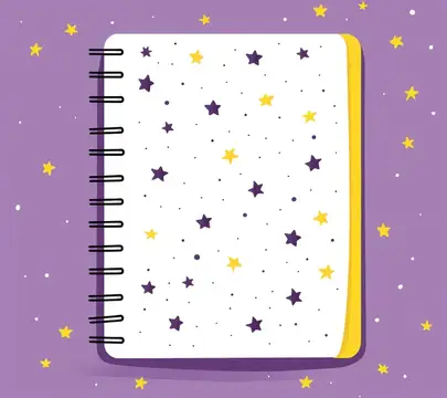 Чистый блокнот на белом столе, минималистичный дизайн с записной книжкой и бумагой