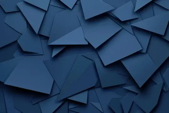 3D-рендер абстрактной композиции из тёмно-синих геометрических фигур