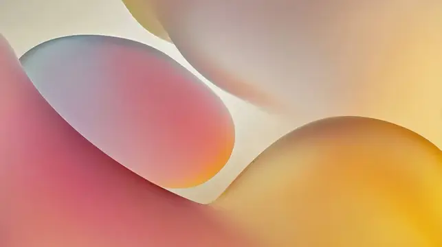 Абстрактный 3D-фон с плавными розовыми и жёлтыми формами