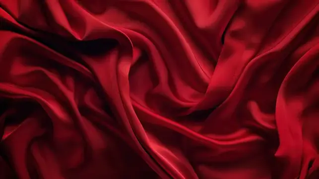 Красный шелк с мягкими складками и глубокими тенями