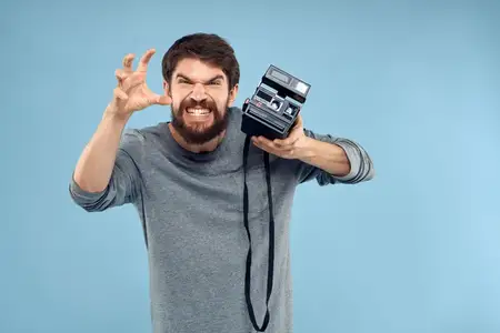 Фотограф, профессиональная камера, технологии, студия, профессия, образ жизни, хобби, оборудование