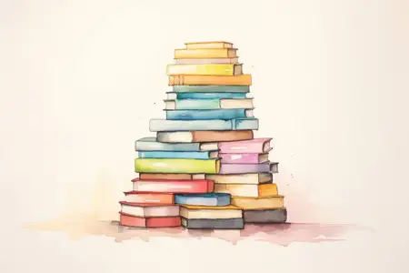 Стопка книг на фоне