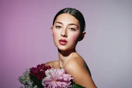 Крупный план лица женщины