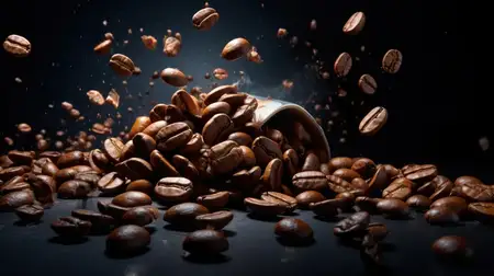 Обжаренный и коричневый: ароматный эспрессо на деревянном столе — бодрящее начало утра