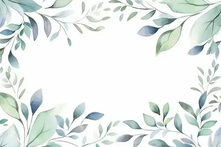 Весенняя ботаническая рамка для свадебного оформления
