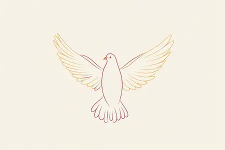 Спокойное, символическое настроение, подходящее для тем мира, обновления, гармонии и доброты; подходит для проектов декора, плакатов, открыток, поздравлений и образования