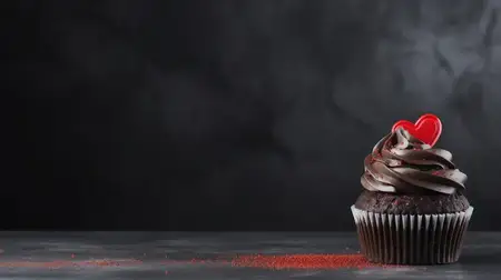 Вкусные кексы с аппетитной глазурью: сладкое торжество домашних, свежих и шоколадных лакомств на красочном праздничном фоне
