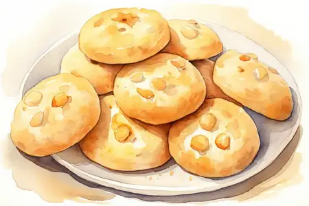 Выпечка и десерты на белом фоне