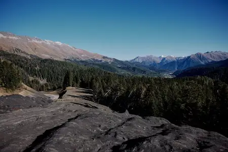 Лес, горы, пейзаж, свежий воздух, панорама