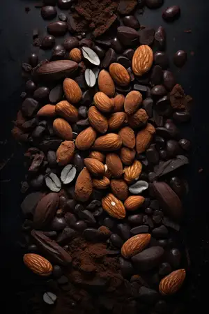 Смешанный фон из миндаля