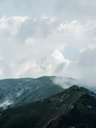 Туман, природа, свежий воздух, силуэт, облака, горы