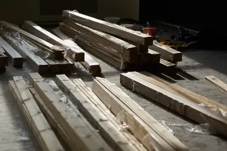 Деревянные балки, инструмент, ремонт, строительство, плотницкие работы, установка