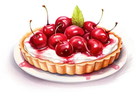 Красный, сладкий, пирог, тарт, вкусный, торт, гурман, крупным планом, вкусный, домашний, сахар, свежая выпечка, десерт, сливки, ягоды, фон, фрукты, еда