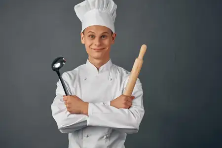 Поварская форма, приготовление еды, предмет, кулинарный профессионал, ресторан