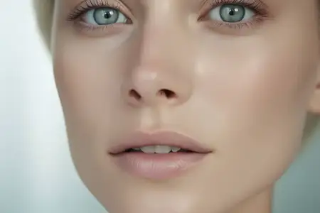Натуральная, женщина, женщины, кавказская, фон, свежая, чистая, красота, уход, макияж, кожа, мода, женщины, человек, спа, модель, белый, лицо, портрет, молодая