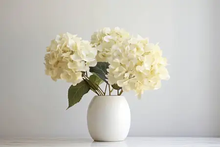Фон, белый, букет, растение, лист, природа, декор, красота, цветение, весна, свежие цветы, зелень, ваза, цветок, сад, гортензия, флора, лето