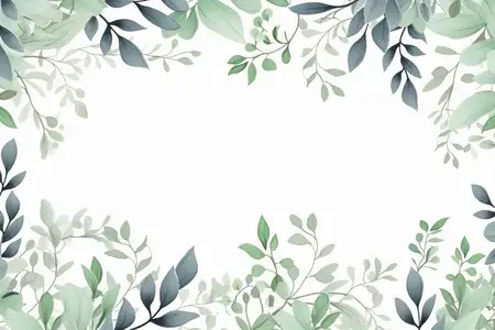 Граница, акварельная иллюстрация, зеленое декоративное растение, эвкалипт, рамка, весна, природа, лист, искусство, фон, ботанический, свадебный фон, флористический, лето