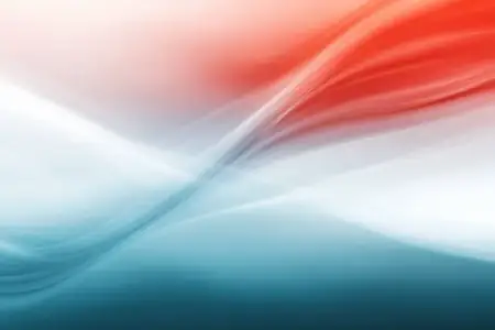 Абстрактный волновой узор с гармоничными красными, белыми и синими цветами